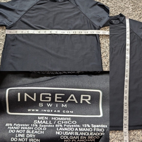 ✨3/$15 Ingear black long sleeve rash guard S - Picture 6 of 6